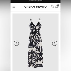 Allover Print Cut Out Midi Cami Dress size L